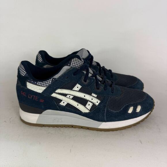 Asics Gel-Lyte III Athletic Shoes Womens 7 Navy Blue Low Top Running Sneakers - Picture 2 of 10